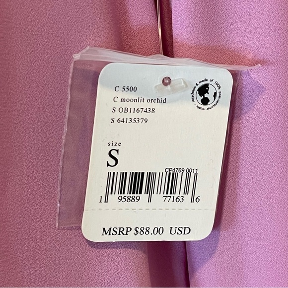 Free People Smocked Blouse Top Long Sleeve Ruffle Moonlit Orchid Pink Sz S $88. - Picture 5 of 9